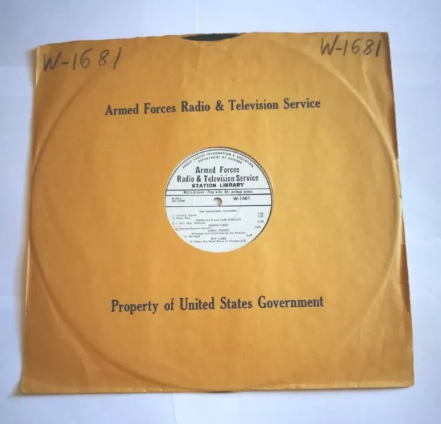 Buck Owens / Various  -  Armed Forces Radio & Television Service -  Lp  U.s.a.