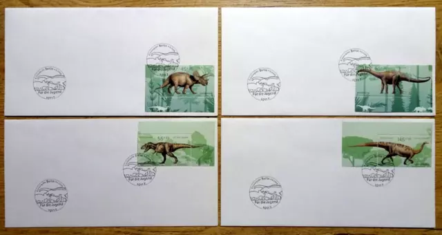 Bund FDC 2687 - 2690 Blanko Ersttagsbrief ESST Berlin Dinosaurier aus Block 73