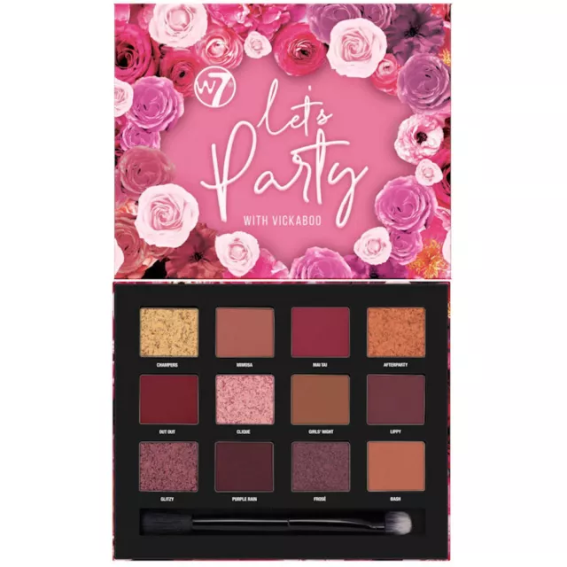 W7 Cosmetics Let's Party With Vickaboo PP Palette - Eyes Eyeshadow Shimmer Matte