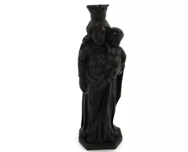 VIRGIN MARY MADONNA and Infant Child Jesus Hand Carved Wood Statue ...