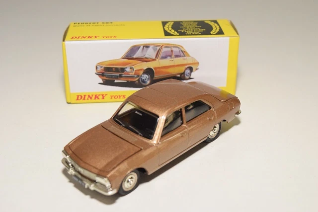 A40 1:43 Dinky Toys Atlas 1452 Peugeot 504 Berline Marron Métallisé Espagne...