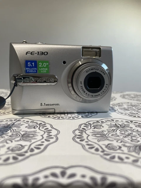 Olympus FE-130 5.1MP Compact Digital Camera Silver Tested