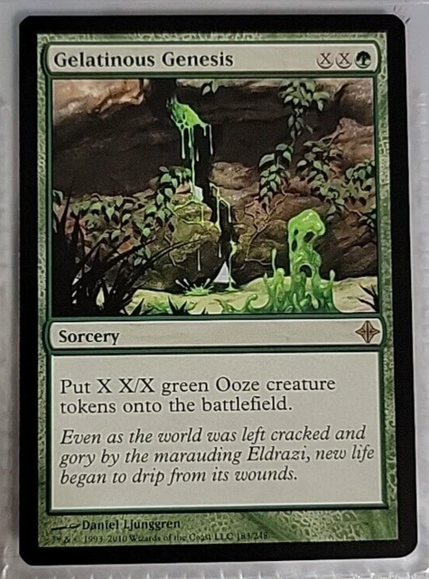 Gelatinous Genesis 1x FOIL ROE MTG Rise of Eldrazi Rare MINT green Gelatinous Genesis 1x FOIL ROE MTG Rise of Eldrazi Rare MINT green