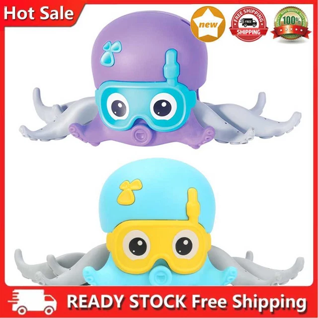 Kids Cartoon Octopus Bath Water Toy for Children with Wind-up Chain Clockwork