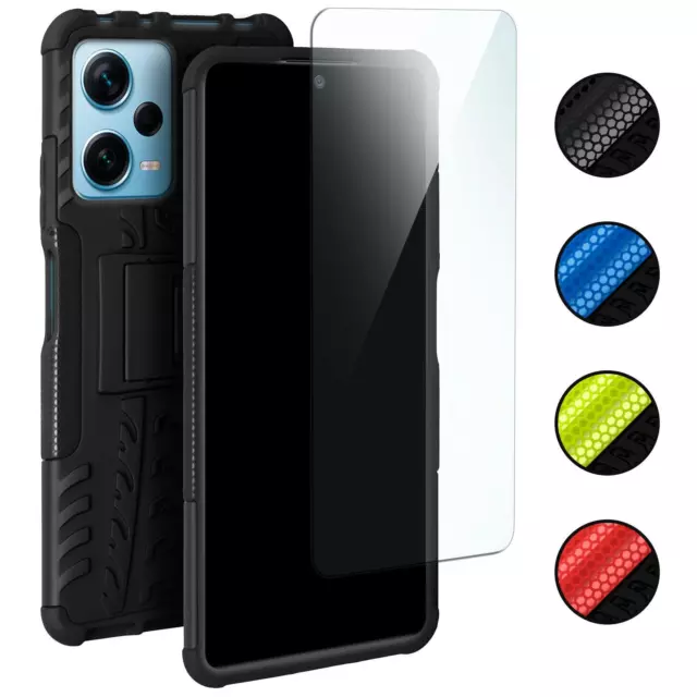 Handy Hülle für Xiaomi Redmi Note 12 Pro 5G Panzer Case Cover mit Schutz Glas