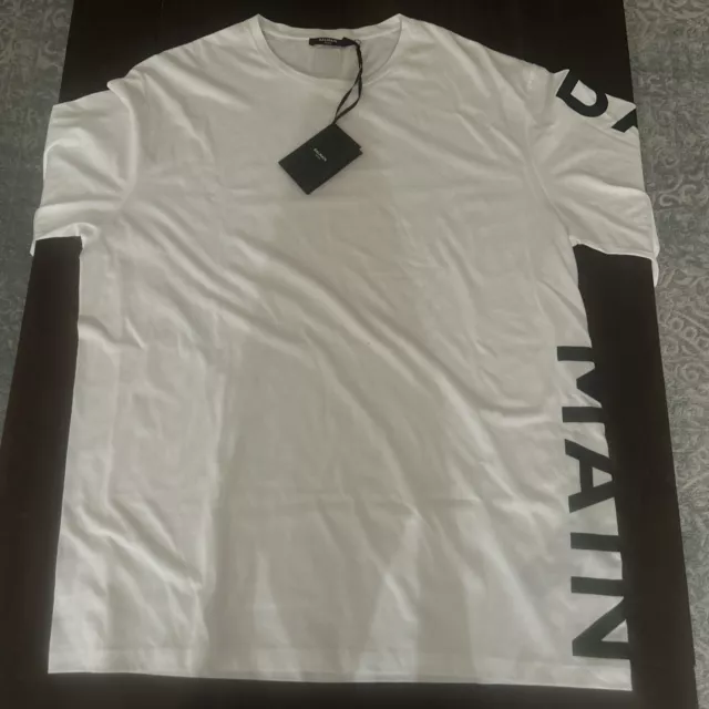 Balmain  statue print short sleeve T-SHIRT  Large In White