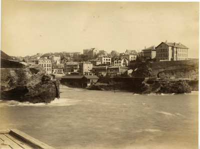 Une barque Vintage albumen print  Tirage albuminé L'Isle-Adam France 