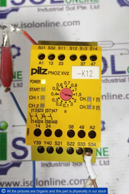 Pilz PNOZ XV2 3/24VDC 2n/o 2n/o t Dual-Channel Safety Relay 774502