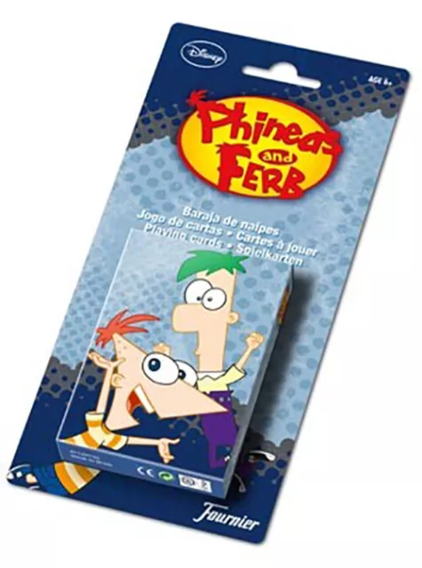 BARAJA DE CARTAS Phineas and Pherb (Disney) de Naipes Fournier. NUEVAS!!.