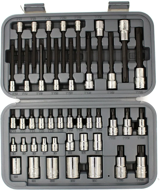 BLUE POINT 43PC1/4“+3/8”+1/2“DR.TAMPER Resistant Torx Socket Set