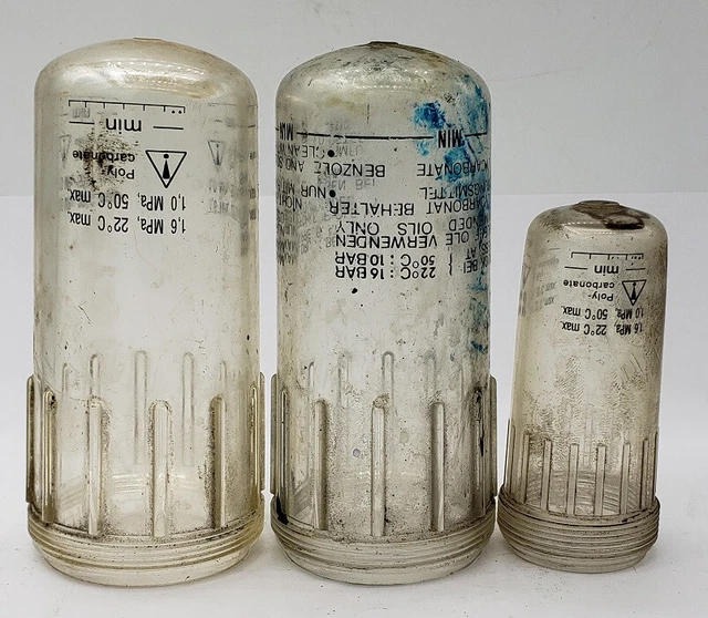3x contenitori di ricambio filtro e regolatore filtro D 56 mm D 40 mm 16 bar unità di manutenzione