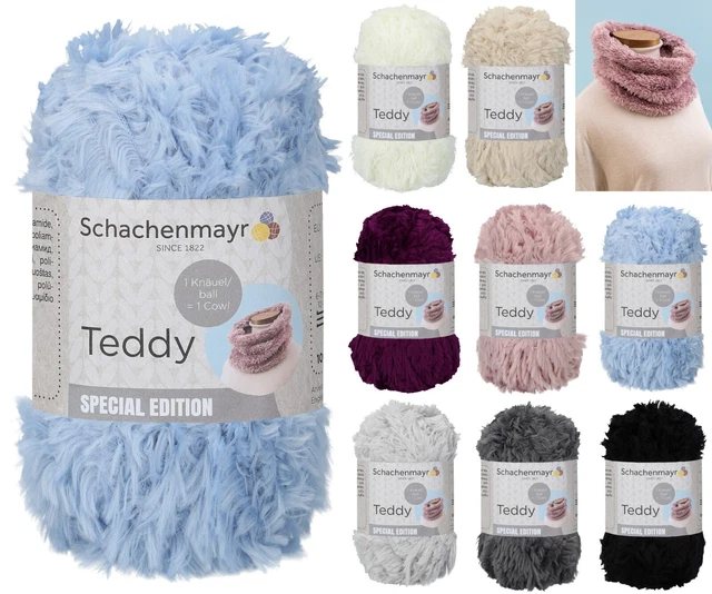 100g Schachenmayr Teddy Fransengarn flauschig Wolle Stricken Häkeln (79,90€/kg)