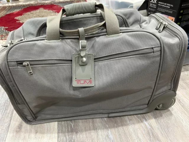 Tumi 2 Wheeled Rolling Duffel Suitcase - Lightly Used - Grey Ballistic Nylon