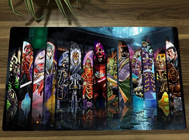 YuGiOh Playmat Six Samurai Deck TCG CCG Mat Trading Card Game Mat Pad & Free Bag
