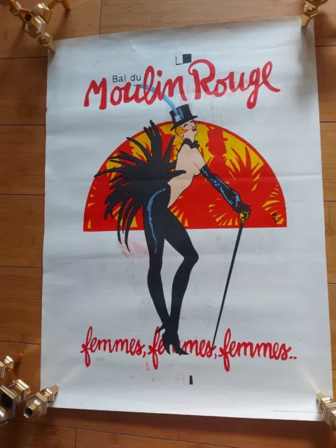 Affiche Moulin Rouge Illustree Par Gruau ( Epreuve D'imprimerie , Recto/Verso )