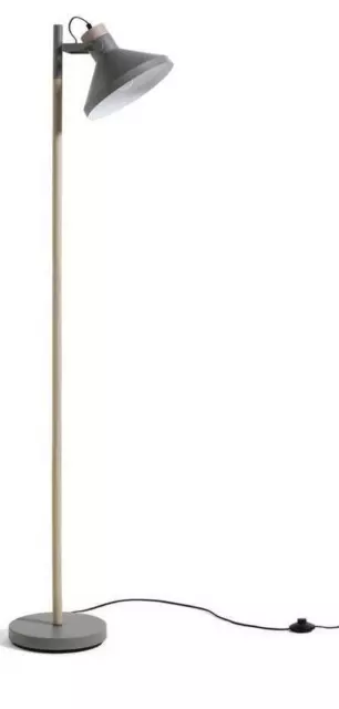 Habitat Skandi Floor Lamp Grey 157.4cm Tall With Foot switch