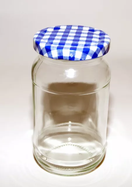 1lb Jam Marmalade Honey Sauce Chutney Pickles Preserve Round Glass Jar with Lids