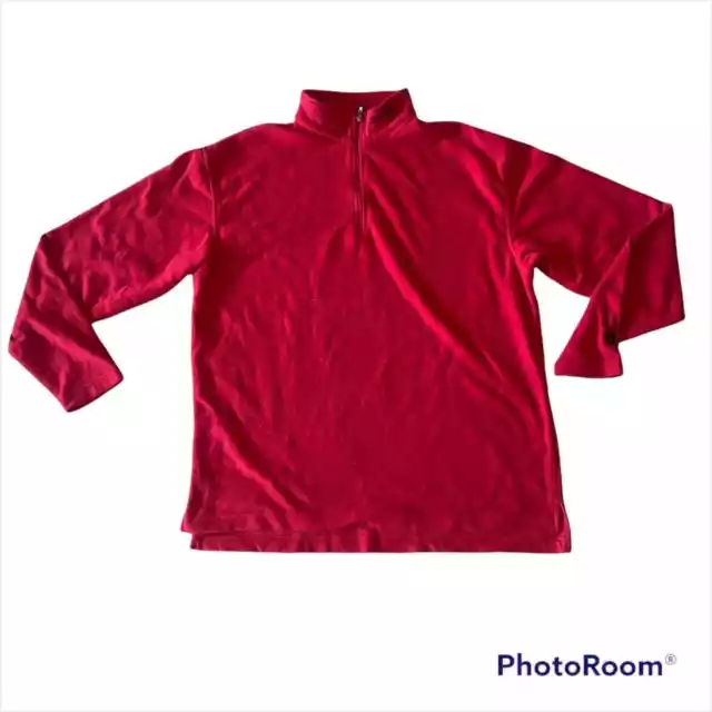 SPYDER 1/4 ZIP pullover red fleece size large $19.96 - PicClick