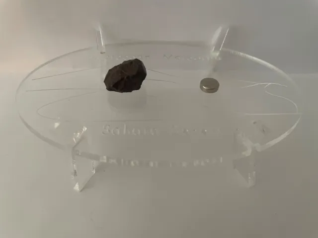 Meteorite Size 5+Engraved Acrylic Stand Collectable & Historic Pocket Money Gift