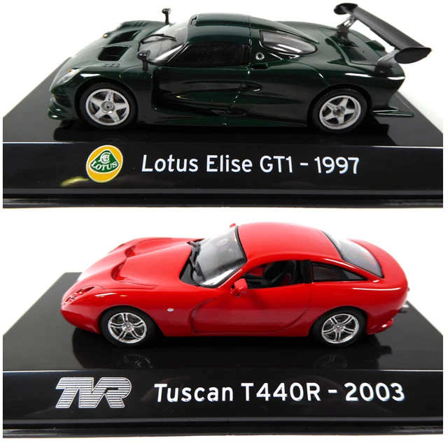 Lot de 2 Voitures de Sport Anglaises 1/43 IXO Collection Supercars Diecast SL5
