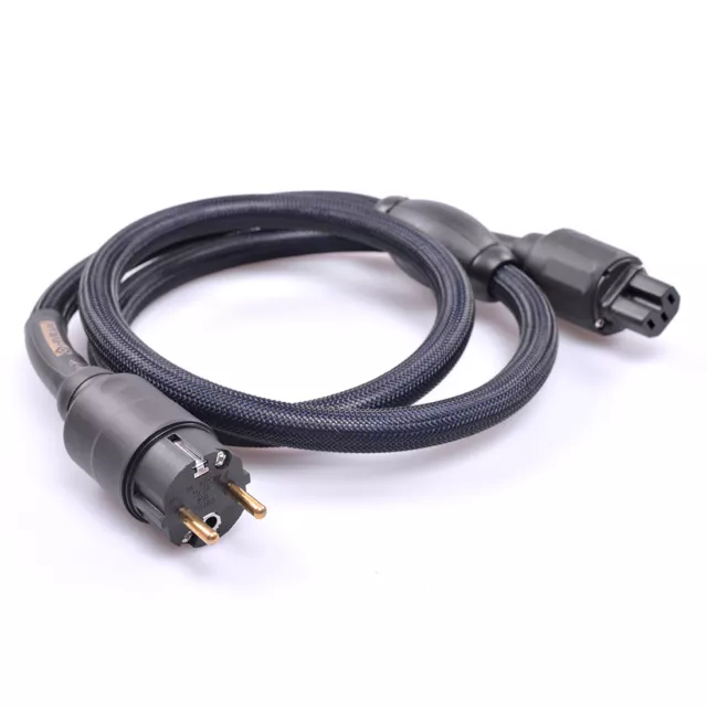 HiViLux 1,5m High-End C13 Netzkabel/Powercord 6N-OCC 3x3,31mm² φ=15mm Ferritring