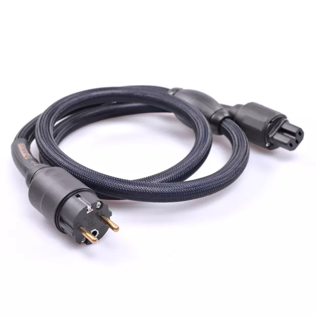 HiViLux 2m High-End C13 Cable de Alimentación / 6N-OCC 3x3, 31mm ² Φ = 15mm