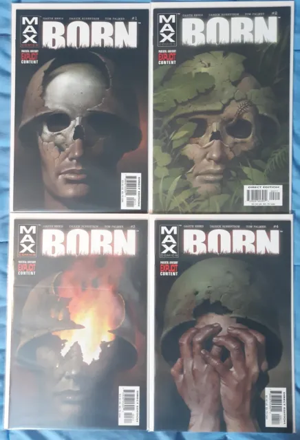 Born (2003 Marvel MAX) Punisher #1,2,3,4 NM Complete Series Set Lot Run