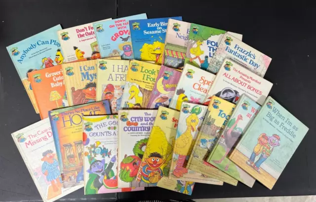 23 HB Sesame Street Book Club Children's Books dated 1980-1987