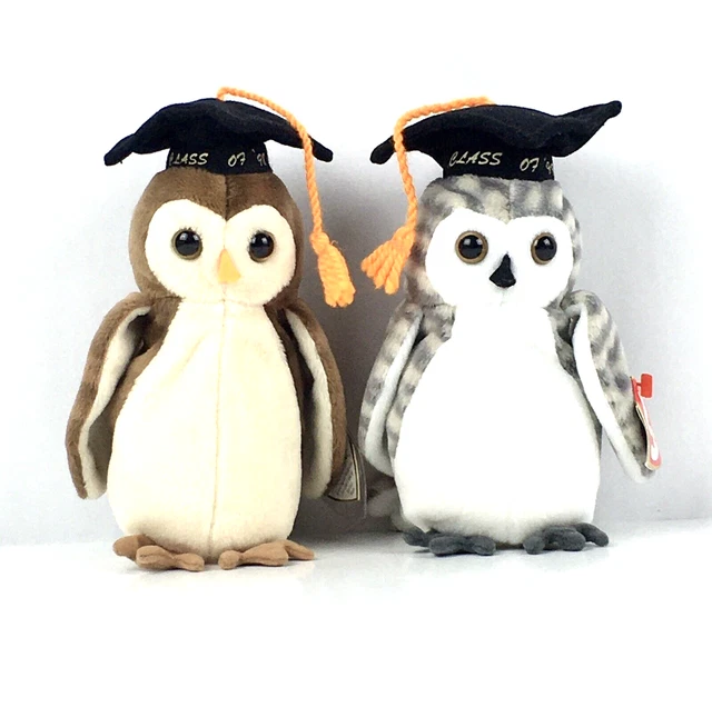 TY Beanie Babies WISE And WISER the Owl Graduation Class of '98 '99 Owls Lot