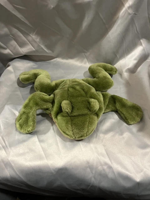 FOLKMANIS FOLKTAILS FROG Hand Puppet BULLFROG TOAD Plush Green