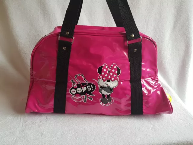 DISNEY sac de sport / voyage MINNIE simili cuir rose fuschia 48 x 21 x 28 cm 2