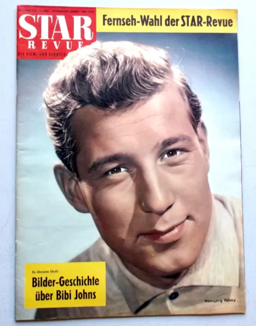 Zeitschrift STAR REVUE Nr. 9 von 1958, Cover Hansjörg Felmy, Bibi Johns uvm.