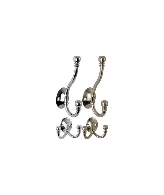 Ball End Fancy Modern Double Hat And Coat Utility Hooks