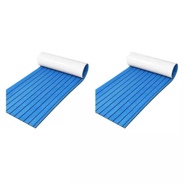 2Xe Plancher Faux Bateau Decking Feuille Accessoires Marine Bleu 450X2400mm I3Q9