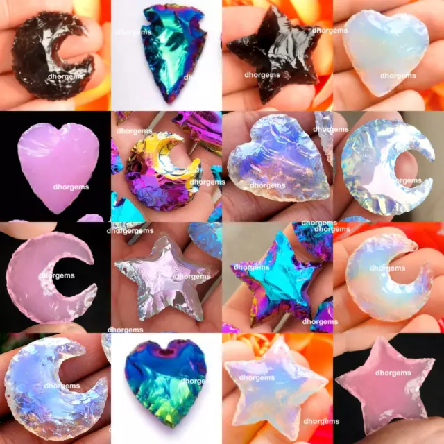 Stone crystal aura quartz carved gemstone jewelry chakra healing reiki mineral