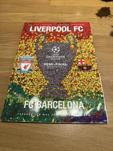 Rare Liverpool V Barcelona Uefa Champions League Semi Final Programme May 2019