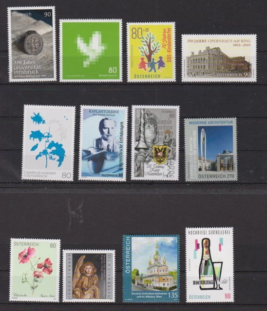 Österreich postfrisch Marken Lot 1 aus 2019  siehe Bild