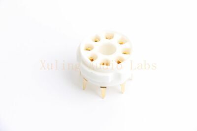 4pcs*8 pin Gold ceramic PCB mount tube socket for EL34 KT88 6550 6E5C 6V6GT