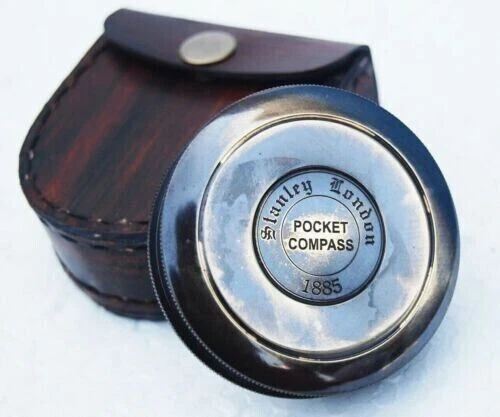 Compass Brass Maritime Vintage Antique Nautical Gift Sundial Pocket Marine