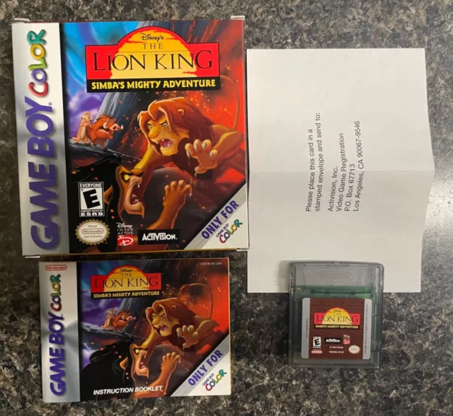 THE LION KING: Simbas Mighty Adventure - Gameboy Color GBC cib complete ...