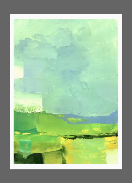 Original oil pastels art. Abstract Portrait. Size 8.3”x8.3”