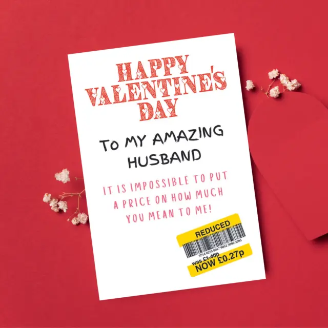 Valentines Day Card For Husband, Funny Valentines Day Card, Valentines Cards