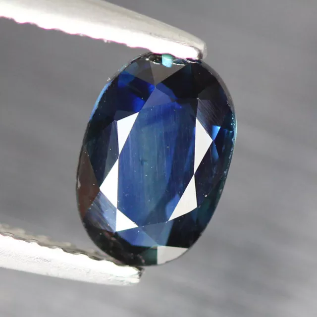 0.870 Ct Increíble Piedra Preciosa Suelta Zafiro Natural De Ceilán Azul Profundo Inusual 2