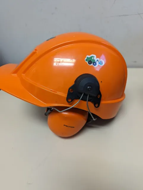 Peltor XLR8 Orange Safety Helmet,Earmuffs,Hearing Protection