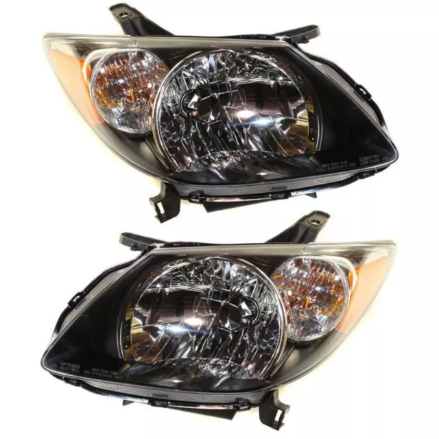 Pair Headlights Driving Head lights Headlamps Set of 2  Driver & Passenger Side