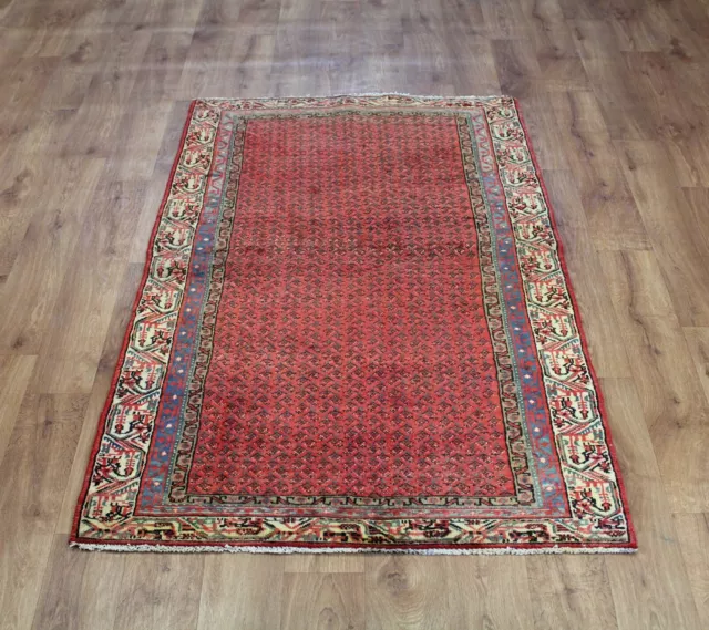 OLD WOOL HAND MADE  ORIENTAL FLORAL RUNNER AREA RUG CARPET  206 X 104 cm