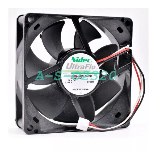 1PC Nidec U80T24MUA7-53J241 Fan 24V 0.09A 80*80*25mm 3pin free shipping