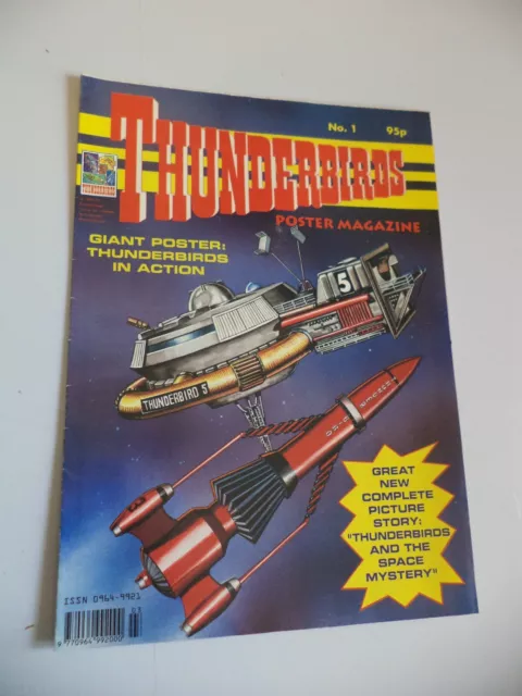 THUNDERBIRDS POSTER MAGAZINE NO 1 Comic  1992 OLD VINTAGE MAGAZINE