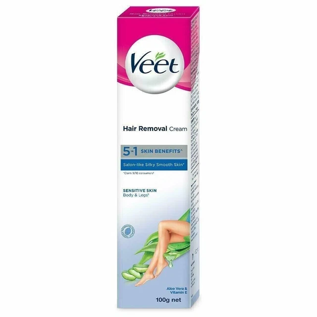 Veet Silk & Fresh Crème Dépilatoire Peaux Sensibles - 100 Grammes