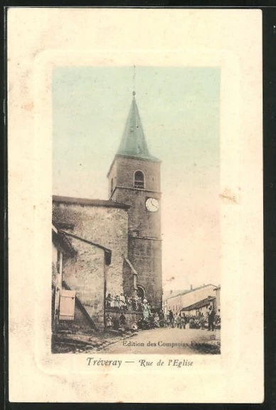 CPA Tréveray, Rue de l´Eglise